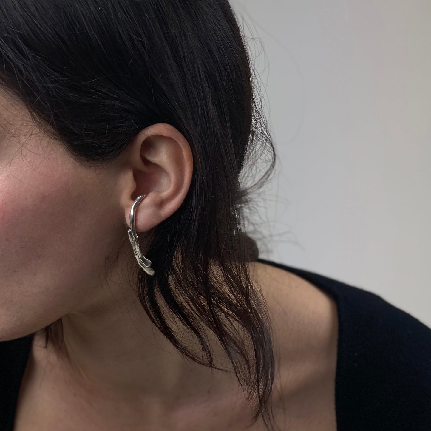 Handmade earrings crafted from sterling silver 925.