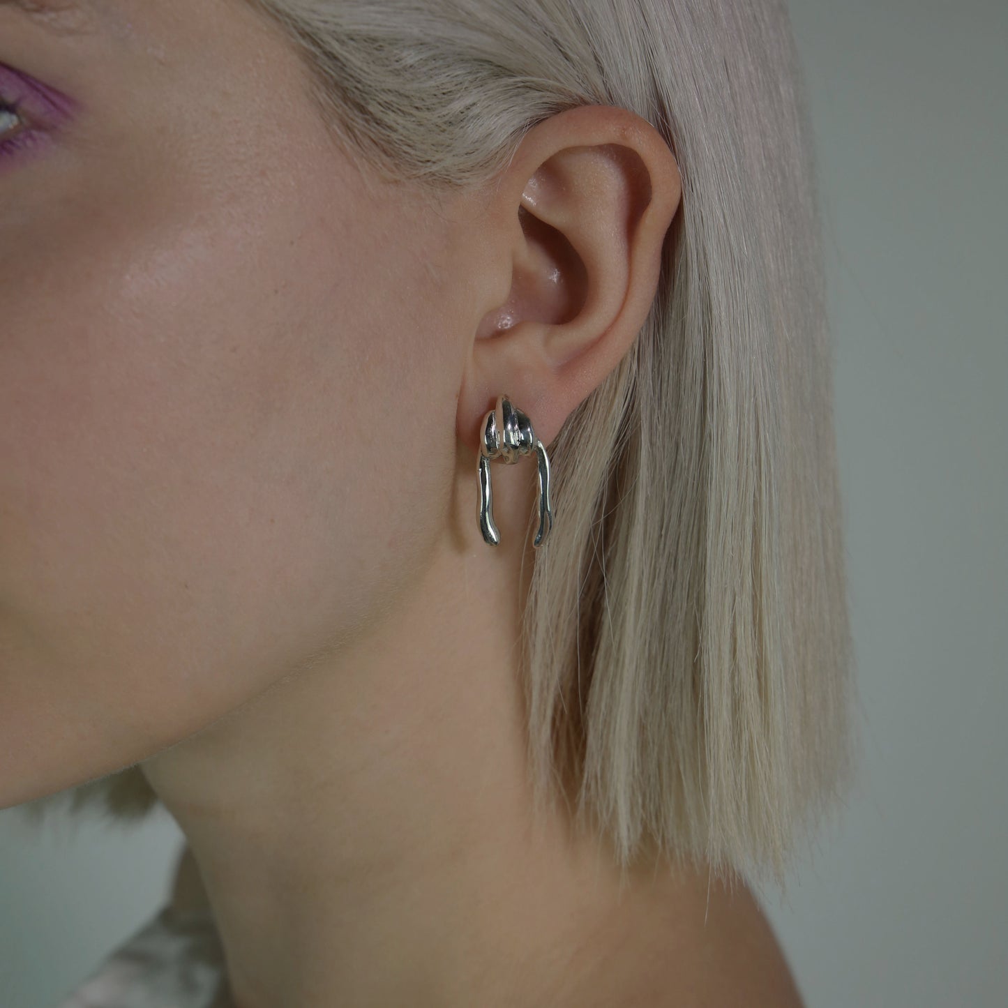 Handmade earrings crafted from sterling silver 925.