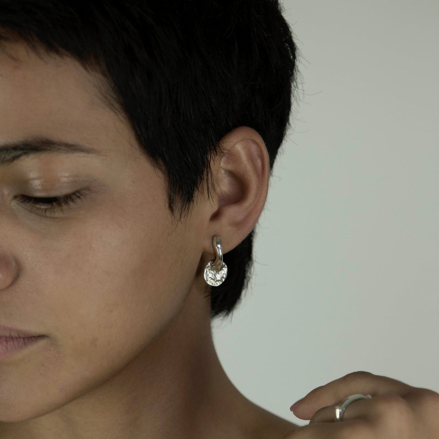 Handmade earrings crafted from sterling silver 925