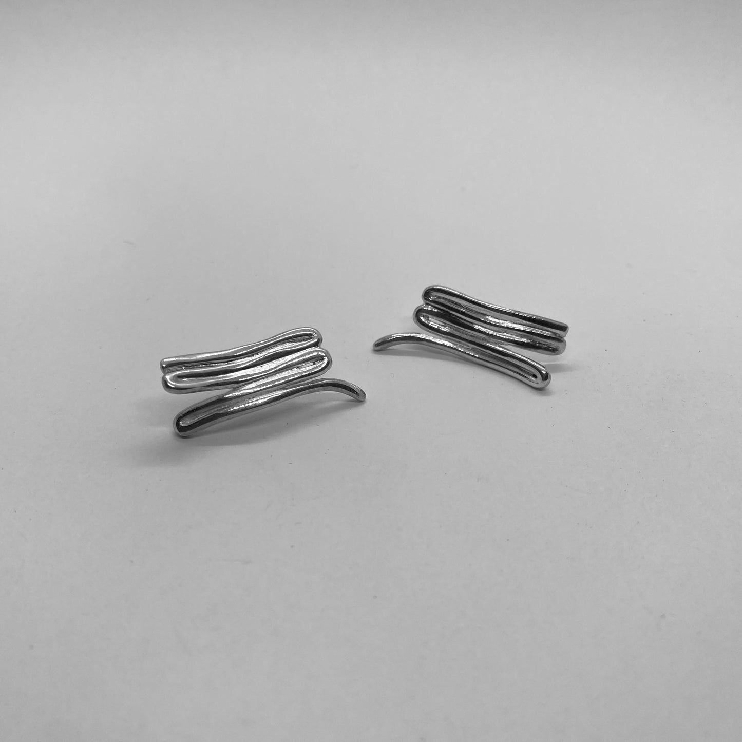 Handmade earrings crafted from sterling silver 925