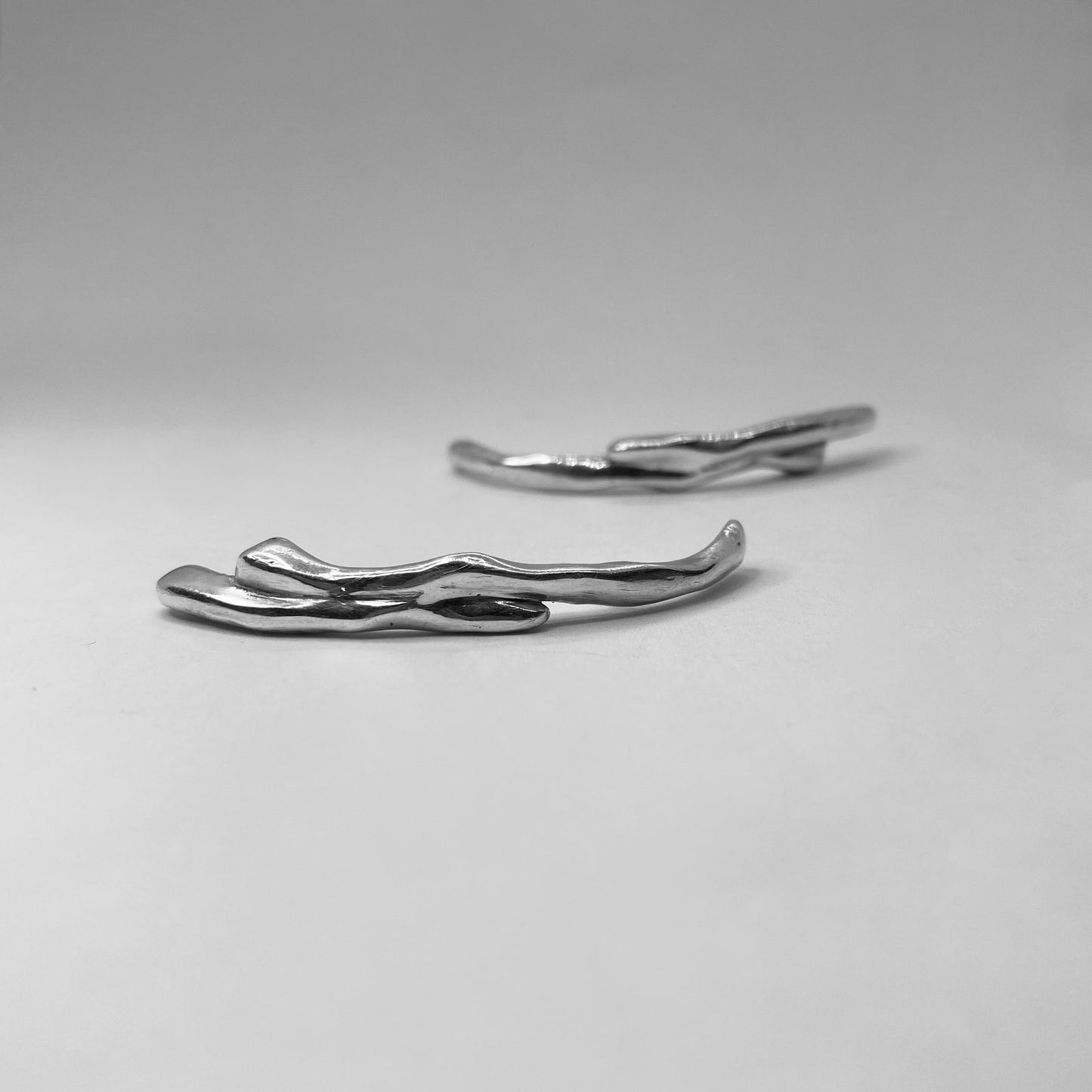 Handmade earrings crafted from sterling silver 925.